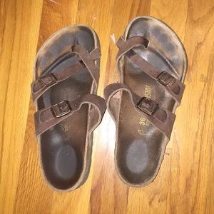 Brown birkenstocks size 36